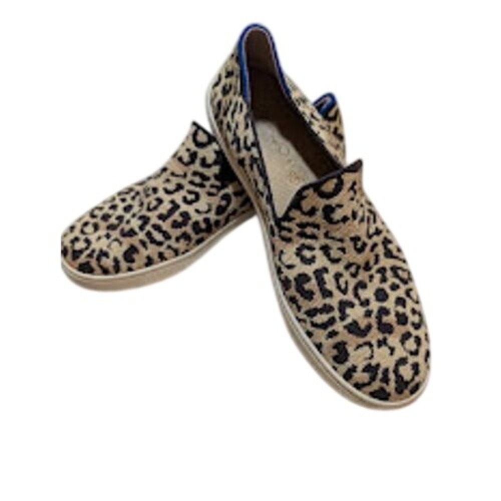 Rothy's The Original Slip on Sneaker Leopard‎ Print sz 9 Women's